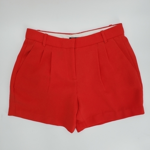 J. Crew Women's Pleaed Red Dress Shorts - Picture 1 of 7